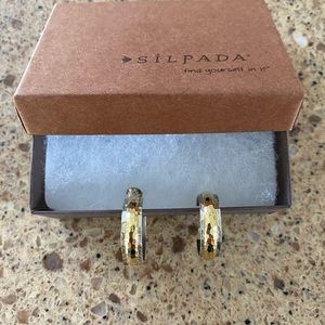 Silpada two-tone hoop earrings